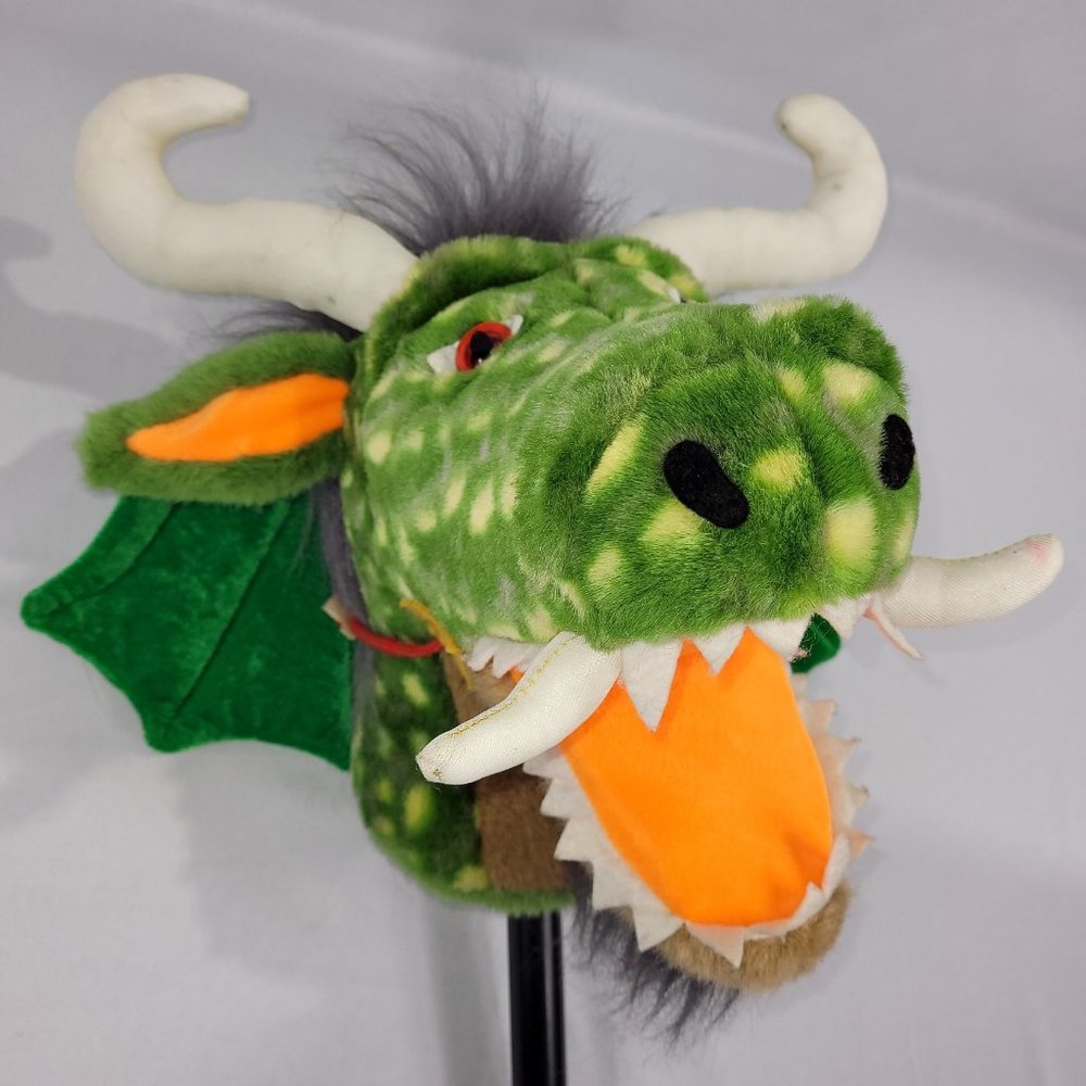 Dragon 39" Stick Ride-On Pole Electronic Sound 1988 Vintage Crisha Playful Plush